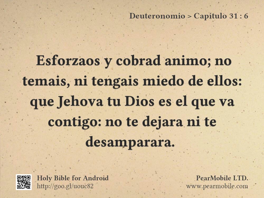 Deuteronomio, Capítulo 31:6